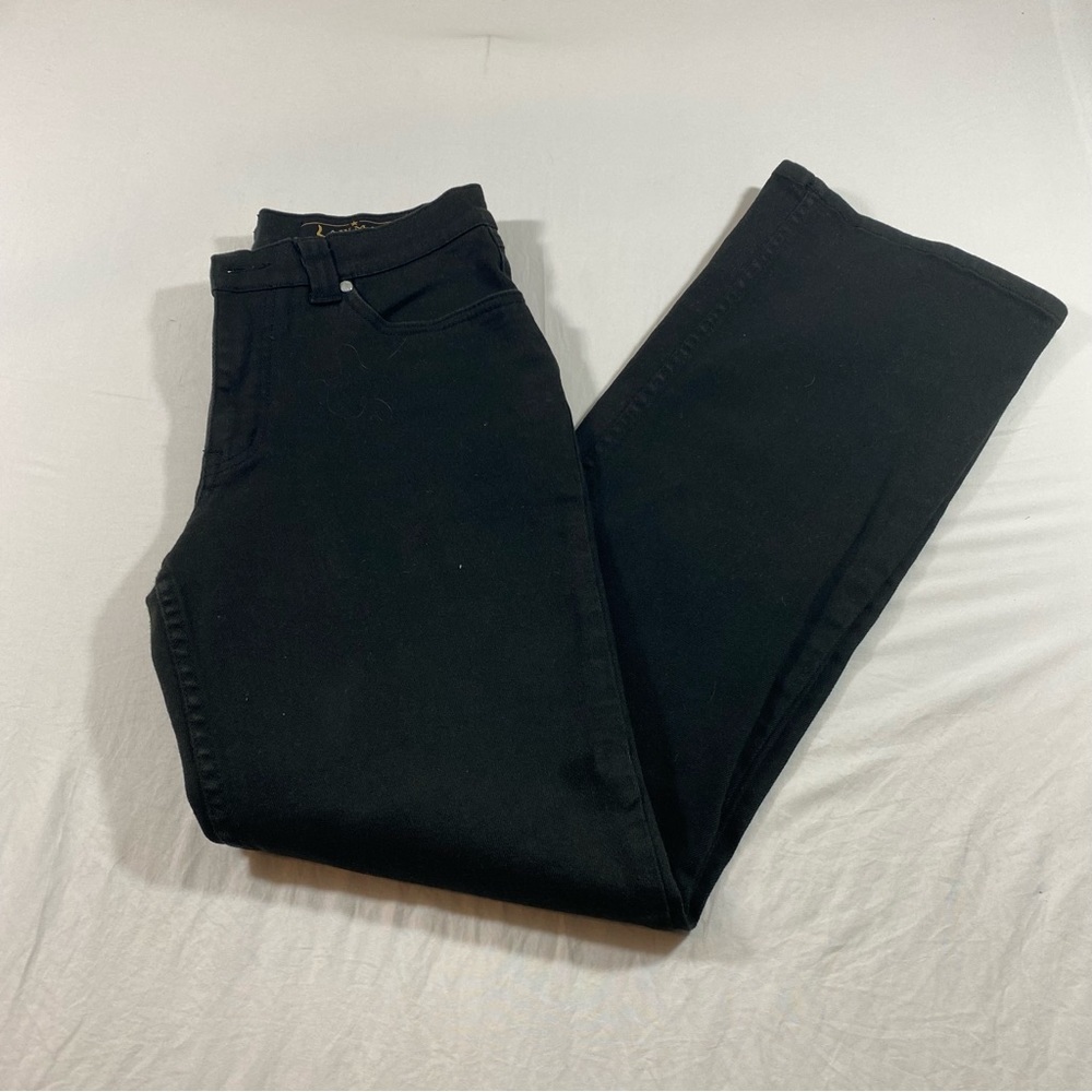 Lawman Western bootcut High Rise Bare Back Jeans Black Cotton/Spandex Black